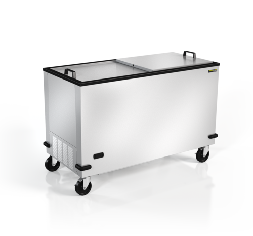 Silver King SKFMW50-ELUS1 51 3/4" Mobile Chest Freezer - Stainless, 115v-cityfoodequipment.com