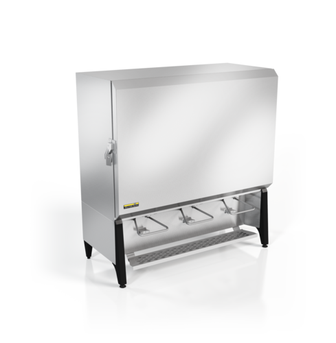 Silver King SKMAJ3-ESUS4 18 gal Refrigerated Milk Dispenser w/ (3) Valves - Stainless, 115v-cityfoodequipment.com