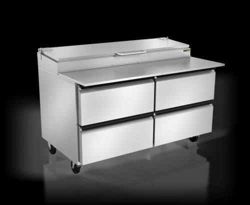 Silver King SKPZ60-EDUS10 60" Pizza Prep Table w/ Refrigerated Base, 115v-cityfoodequipment.com