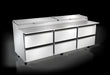 Silver King SKPZ92-EDUS1 92" Pizza Prep Table w/ Refrigerated Base, 115v-cityfoodequipment.com