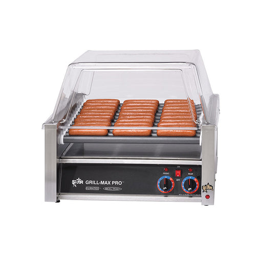 Star 30SC 30 Grill-Max? Hot Dog Roller Grill w/ Manual Controls - Slanted Top, 120v-cityfoodequipment.com