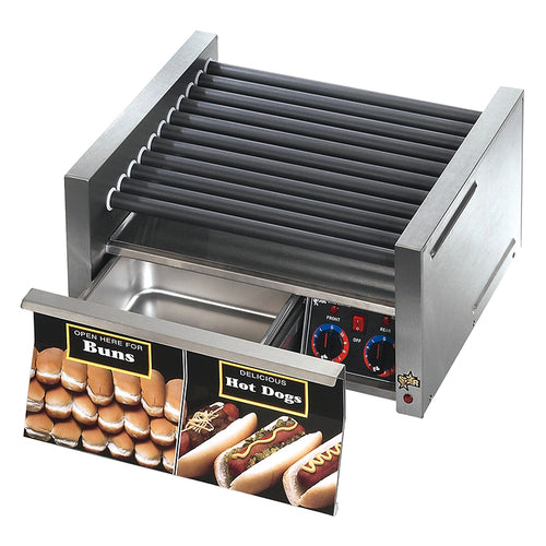 Star 30SCBD 30 Grill-Max? Hot Dog Roller Grill w/ Manual Controls - Slanted Top, 120v-cityfoodequipment.com