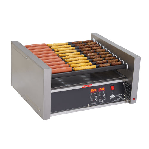Star 45SCE 45 Grill-Max? Hot Dog Roller Grill w/ Thermostatic Controls - Slanted Top, 120v-cityfoodequipment.com