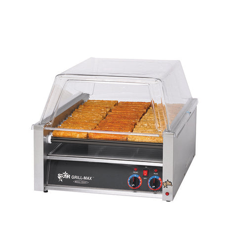 Star 45ST 45 Grill-Max? Hot Dog Roller Grill w/ Manual Controls - Slanted Top, 120v-cityfoodequipment.com