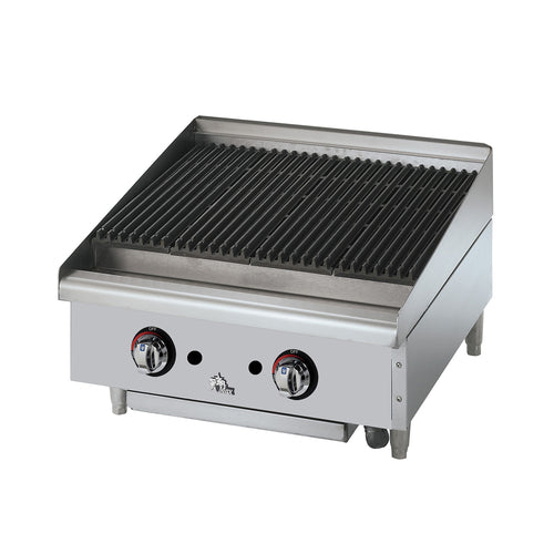 Star 6024CBF 24" Gas Charbroiler - Cast Iron Grate, Adjustable Control Valve-cityfoodequipment.com