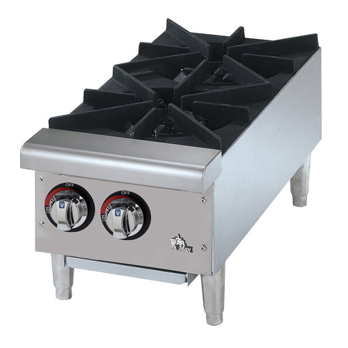 Star 602HF 12" Gas Hotplate w/ (2) Burners & Manual Controls, Convertible-cityfoodequipment.com
