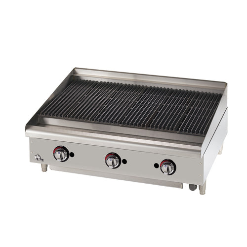 Star 6036CBF 36" Gas Charbroiler - Cast Iron Grate, Adjustable Control Valve-cityfoodequipment.com