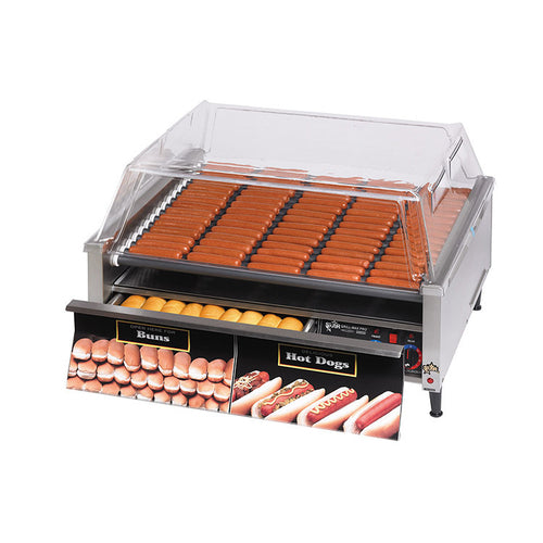 Star 75SCBD 75 Grill-Max? Hot Dog Roller Grill w/ Manual Controls - Slanted Top, 120v-cityfoodequipment.com