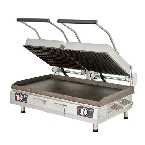 Star PSC28IEGT Double Commercial Panini Press W/ Cast Iron Grooved & Smooth Plates, 240v/1ph-cityfoodequipment.com