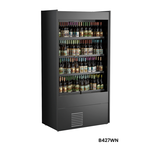 Structural Concepts B427WN 44 3/4" Allure® Vertical Open Air Cooler W/ (4) Levels, 110-120v-cityfoodequipment.com