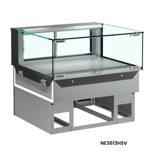 Structural Concepts NE3613HSV 35 3/4" Full Service Countertop Heated Display Case - (1) Level, 208-240v/1ph-cityfoodequipment.com