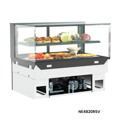 Structural Concepts NE3620RSV 35 3/4" Reveal? Countertop Refrigerated Display Case - (2) Levels-cityfoodequipment.com