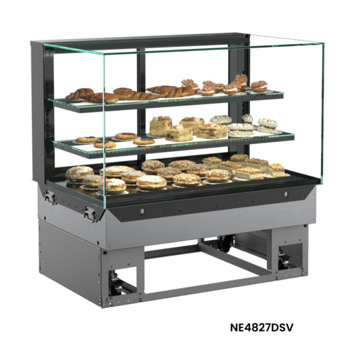 Structural Concepts NE3627DSV 35 3/4" Full Service Ambient Bakery Case w/ Straight Glass - (3) Levels-cityfoodequipment.com