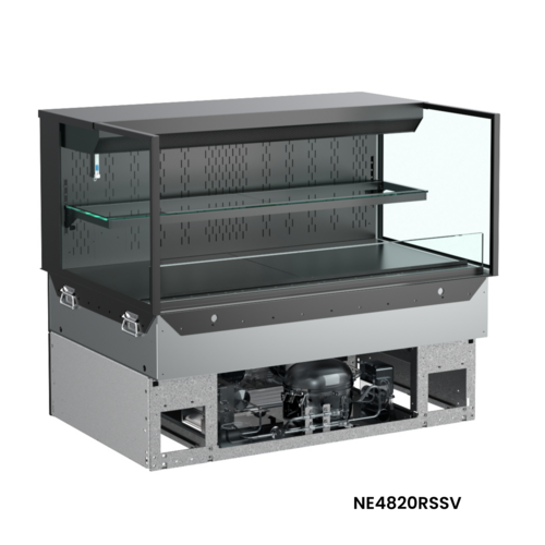 Structural Concepts NE6020RSSV 59 3/4" Reveal® Drop-In Horizontal Open Air Cooler W/ (2) Levels, 110-120v-cityfoodequipment.com