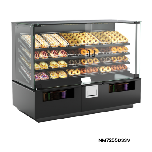 Structural Concepts NM7255DSSV 72" Blend® Self Service Non-Refrigerated Display Case - (4) Levels, 110-120v/1ph-cityfoodequipment.com