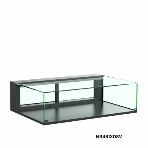 Structural Concepts NR3613DSV 36" Countertop Non-Refrigerated Display Case w/ Rear Sliding Doors, Black, 110/120v/1ph-cityfoodequipment.com