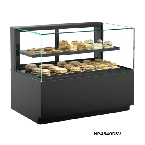 Structural Concepts NR4840DSV 47 3/4" Full Service Ambient Bakery Case w/ Straight Glass - (2) Levels-cityfoodequipment.com