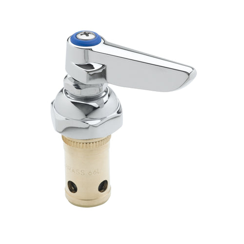 T&S 002711-40 Left Hand Eterna Spindle Assembly - Spring Check, Lever Handle, Screw & Index-cityfoodequipment.com