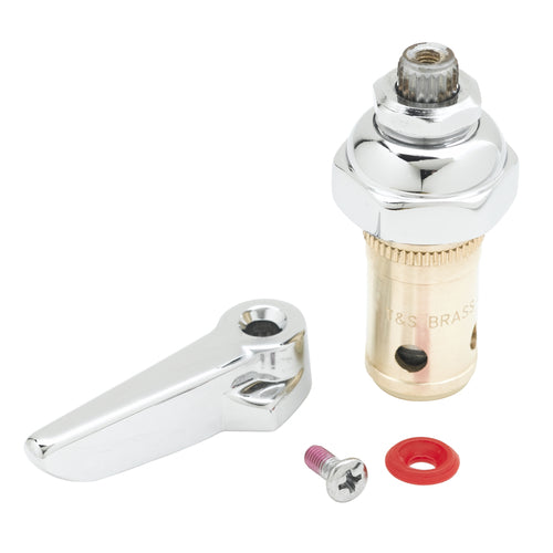 T&S 002712-40 Right Hand Eterna Spindle Assembly - Spring Check, Lever Handle, Screw & Index-cityfoodequipment.com
