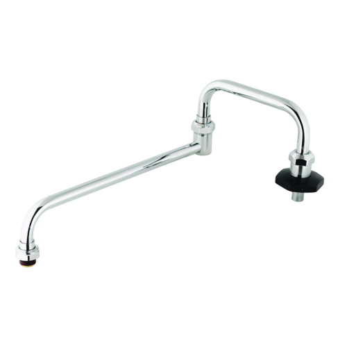 T&S 002848-40 18" Double Joint Swing Nozzle - Brass, Chrome Plated-cityfoodequipment.com