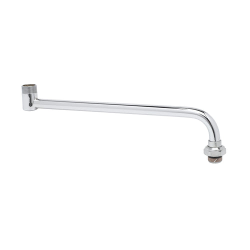 T&S 002871-40 12" Back Section for Double Joint Nozzles - Brass, Chrome Plated-cityfoodequipment.com