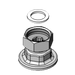 T&S 00AA Eccentric Flange - 1/2" Female NPT, Chrome Plated Brass-cityfoodequipment.com