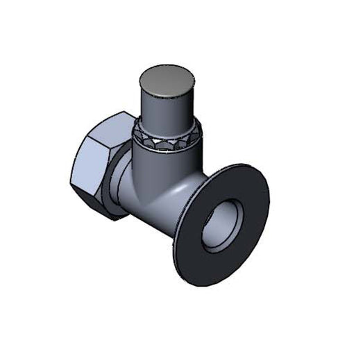 T&S 00JJ Flange w/ Integral Stop Assembly - 1/2" Female NPT, Chrome Plated Brass-cityfoodequipment.com