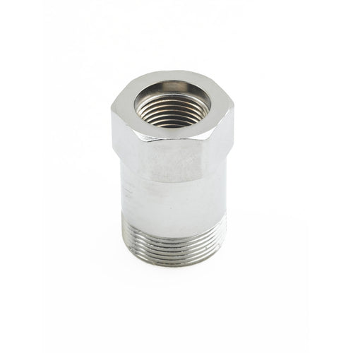 T&S 054X 3/8" Female Swivel Outlet Adapter - Brass, Chrome Plated-cityfoodequipment.com