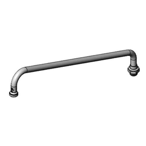 T&S 065X 18" Swivel Nozzle w/ Stream Regulator Outlet - Brass, Chrome Plated-cityfoodequipment.com