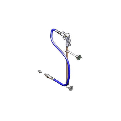 T&S 0RK-SK Flexible Water Connector, Quick Disconnect, 3/8 x 18" Riser-cityfoodequipment.com