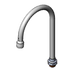 T&S 133X-LAM 10 5/16" Swivel Gooseneck Nozzle w/ 2 1/5 GPM Laminar Control Device-cityfoodequipment.com