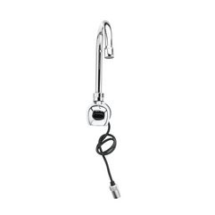 T&S 5EF-1D-WGAT Equip Sensor Faucet, Wall Mount, 4 1/4 Spread Gooseneck, 100 240v/1ph-cityfoodequipment.com