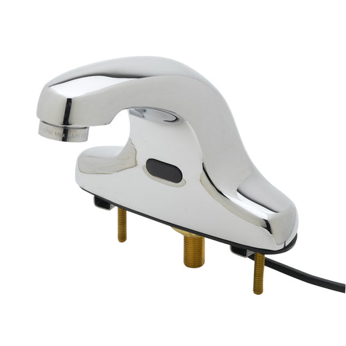 T&S 5EF-2D-DS Deck Mount Sensor Faucet - 4" Centers, 5" Spread Spout, 100-240v/1ph-cityfoodequipment.com