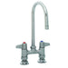 T&S 5F-4DLX05 Deck Mount Faucet - 5 1/2" Swivel Gooseneck Spout, 4" Centers-cityfoodequipment.com
