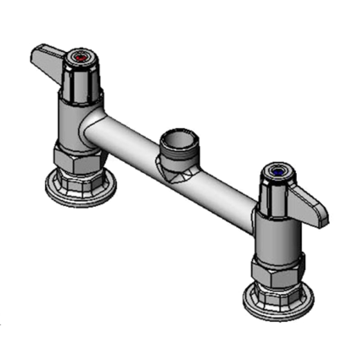T&S 5F-8DLX00 Faucet, Deck Mount, 8" Centers, Less Nozzle, 2" Flange-cityfoodequipment.com