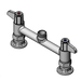 T&S 5F-8DLX00 Faucet, Deck Mount, 8" Centers, Less Nozzle, 2" Flange-cityfoodequipment.com