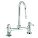 T&S 5F-8DLX05 Deck Mount Faucet - 5 1/2" Swivel Gooseneck, 8" Centers-cityfoodequipment.com