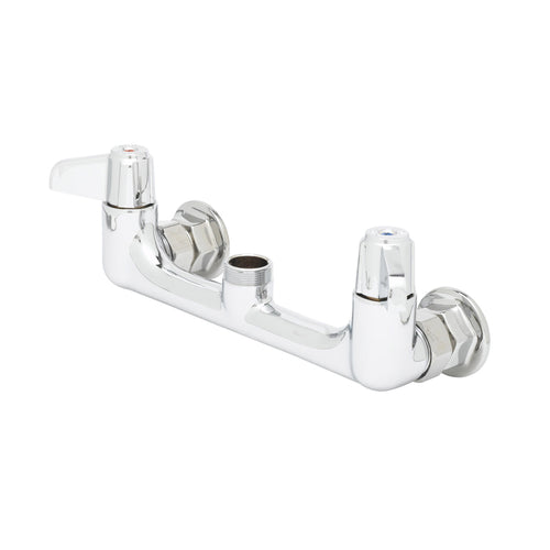 T&S 5F-8WLX00 Faucet, Wall Mount, 8" Centers, Less Nozzle, 2" Flange-cityfoodequipment.com