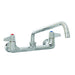T&S 5F-8WLX06 Splash Mount Faucet - 6" Swing Spout, 8" Centers-cityfoodequipment.com
