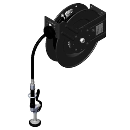 T&S 5HR-232-01-GH Open Hose Reel w/ 35 ft Hose - Steel, Black-cityfoodequipment.com