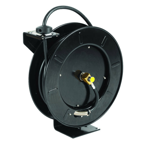 T&S 5HR-242-01-GH Open Hose Reel, 50 ft w/ 3 ft Hose & GH Adapter, Spray Valve-cityfoodequipment.com