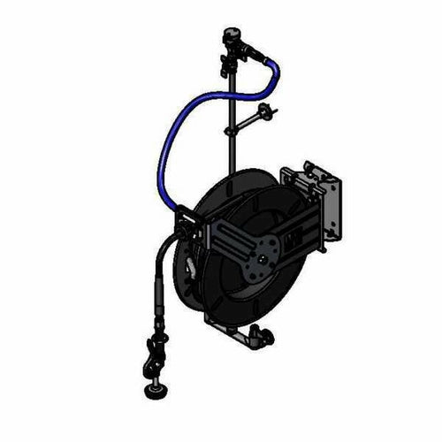 T&S 5HR-242-01WE1 Open Hose Reel Assembly w/ 50 ft Hose & Mixing Faucet, 1/2" Female Inlets-cityfoodequipment.com