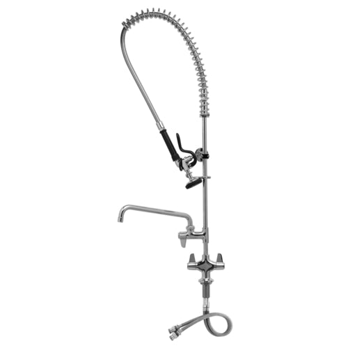 T&S 5PR-2S12 38 9/16"H Deck Mount Pre Rinse Faucet - 1.15 GPM, Base with Nozzle-cityfoodequipment.com