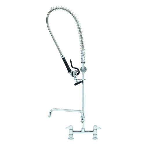 T&S 5PR-8D12 38 5/16"H Deck Mount Pre Rinse Faucet - 1 21/50 GPM, Base with Nozzle-cityfoodequipment.com
