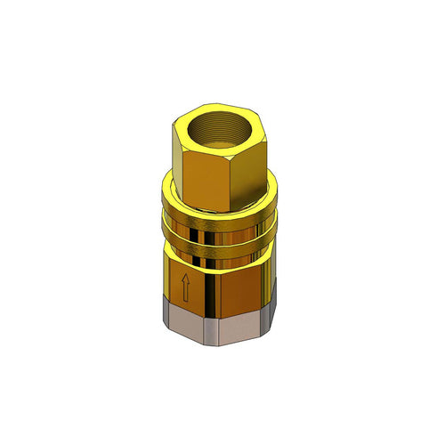 T&S AG-5E Gas Appliance Connector w/ Quick Disconnect - 1" NPT Female Threads-cityfoodequipment.com