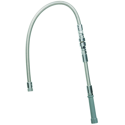 T&S B-0044-V9 Hose, 44"L, Flexible, Backflow Preventer, Stainless Steel-cityfoodequipment.com