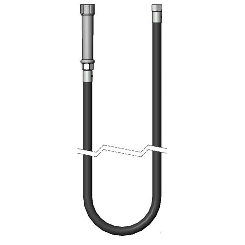T&S B-0068-R 68" Hose Assembly w/ Handle, Reinforced PVC-cityfoodequipment.com