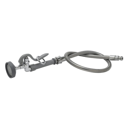 T&S B-0100-SWV Pre-Rinse Spray Valve w/ 44" Flexible Hose, Swivel, Stainless-cityfoodequipment.com
