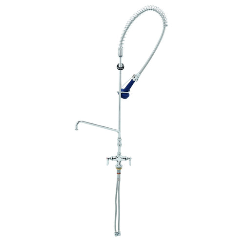 T&S B-0113-A06-08C 46 1/4"H Deck Mount Pre Rinse Faucet - 13/20 GPM, Base with Nozzle-cityfoodequipment.com