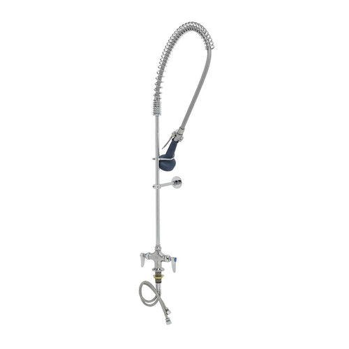 T&S B-0113-B08C 42"H Wall Mount Pre Rinse Faucet - 13/20 GPM, Base with Nozzle-cityfoodequipment.com